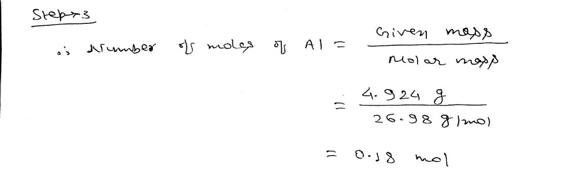 Chemistry homework question answer, step 3, image 1