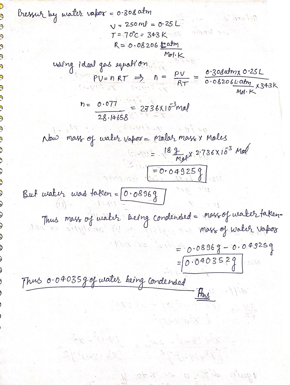 Chemistry homework question answer, step 1, image 1