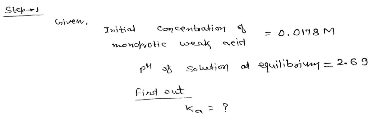 Chemistry homework question answer, step 1, image 1