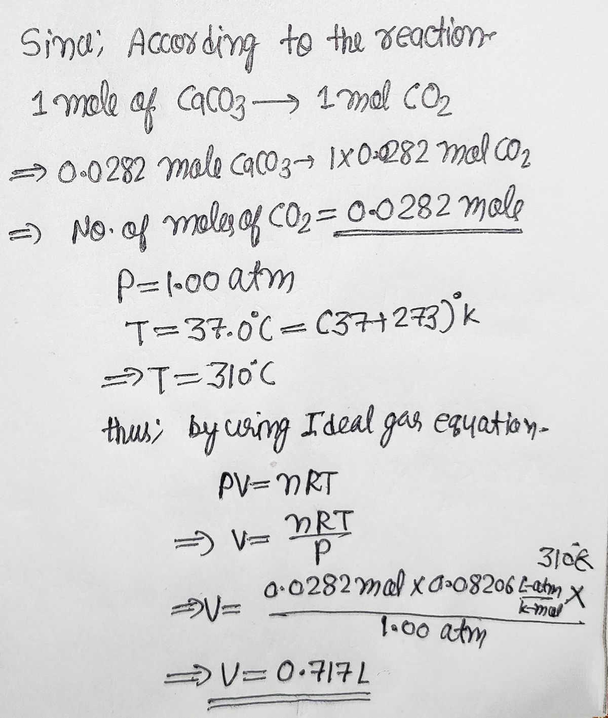 Answered What volume of carbon dioxide in L bartleby