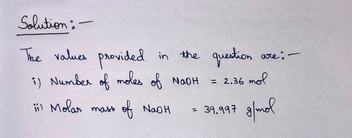 Chemistry homework question answer, step 1, image 1