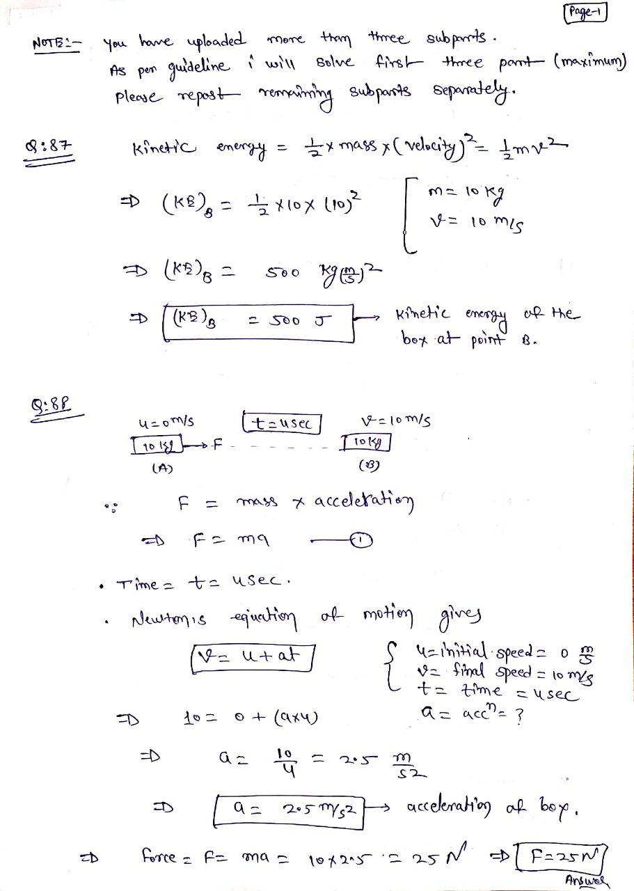 Physics homework question answer, step 1, image 1