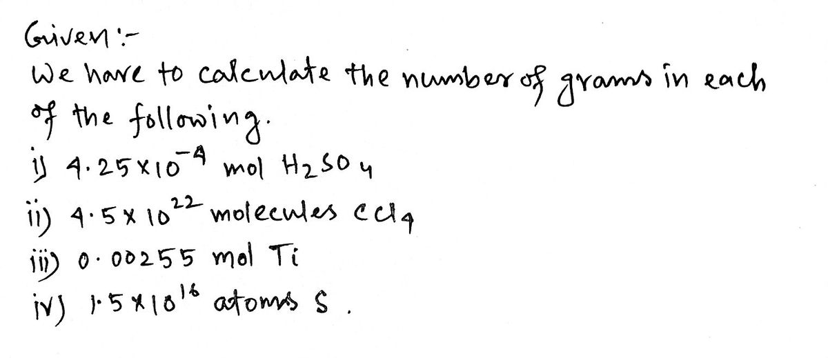 Answered Calculate the number of grams in each bartleby