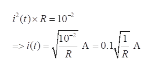 F(t)x R = 10
10-2
A 0.1
R
=> i(t) =
A
