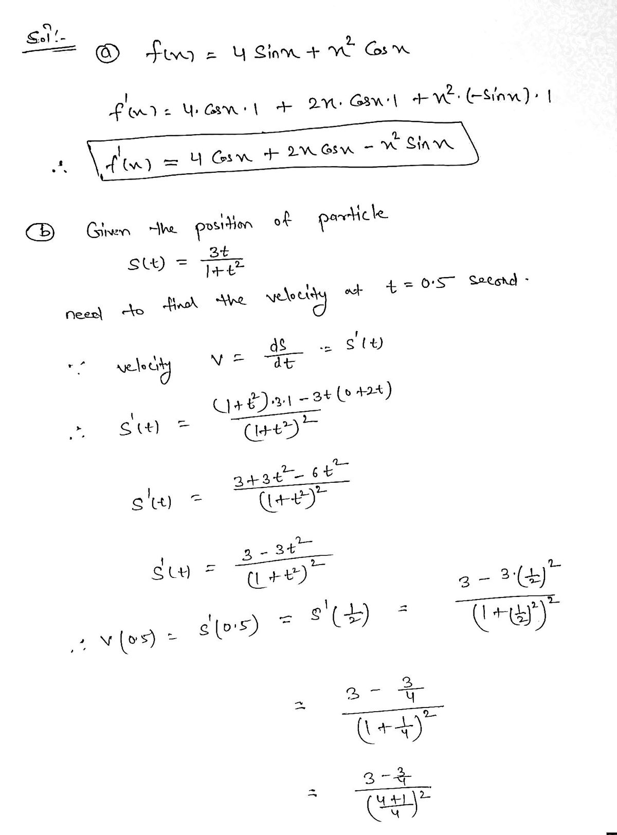 Calculus homework question answer, step 1, image 1