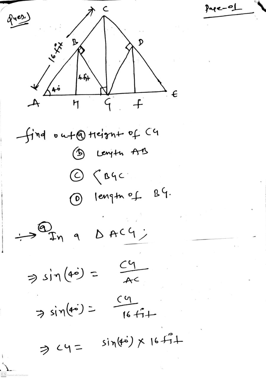 Trigonometry homework question answer, step 1, image 1