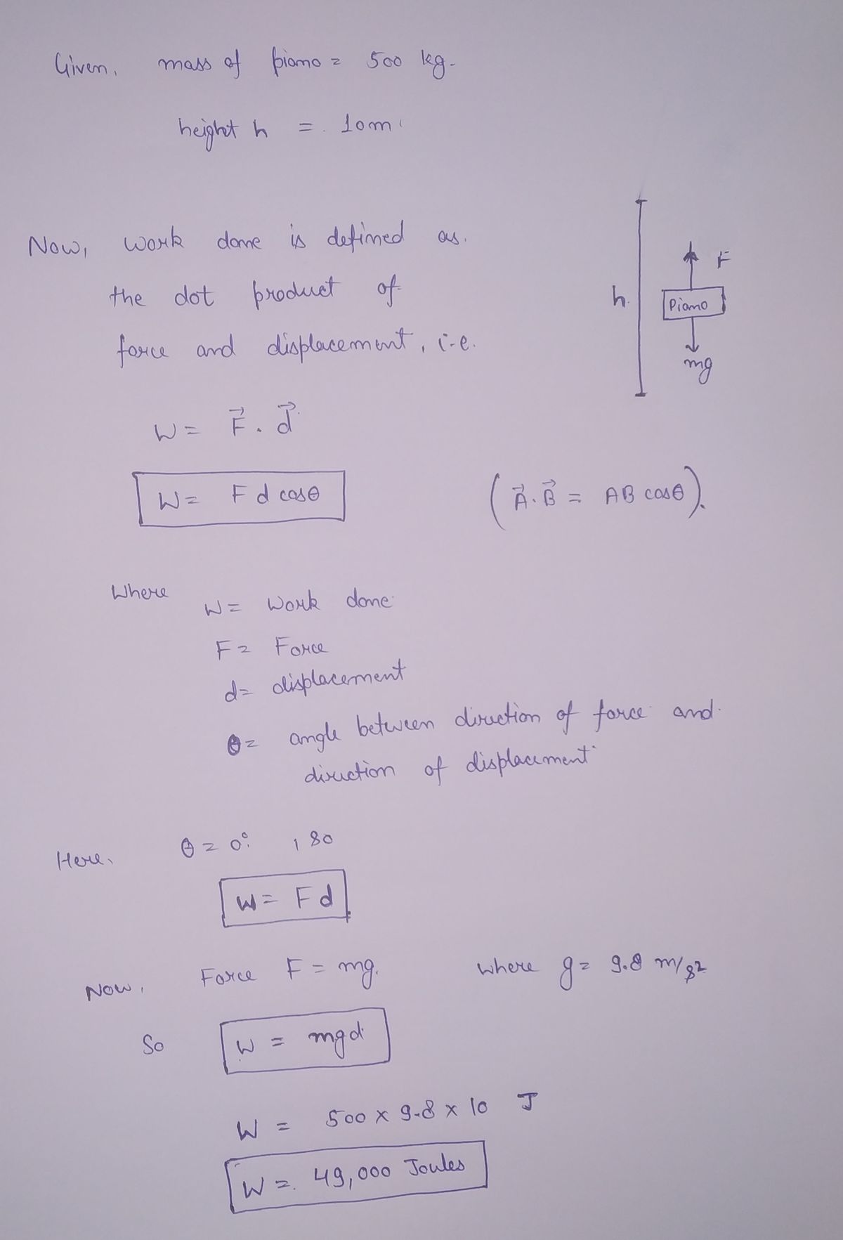 Physics homework question answer, step 1, image 1