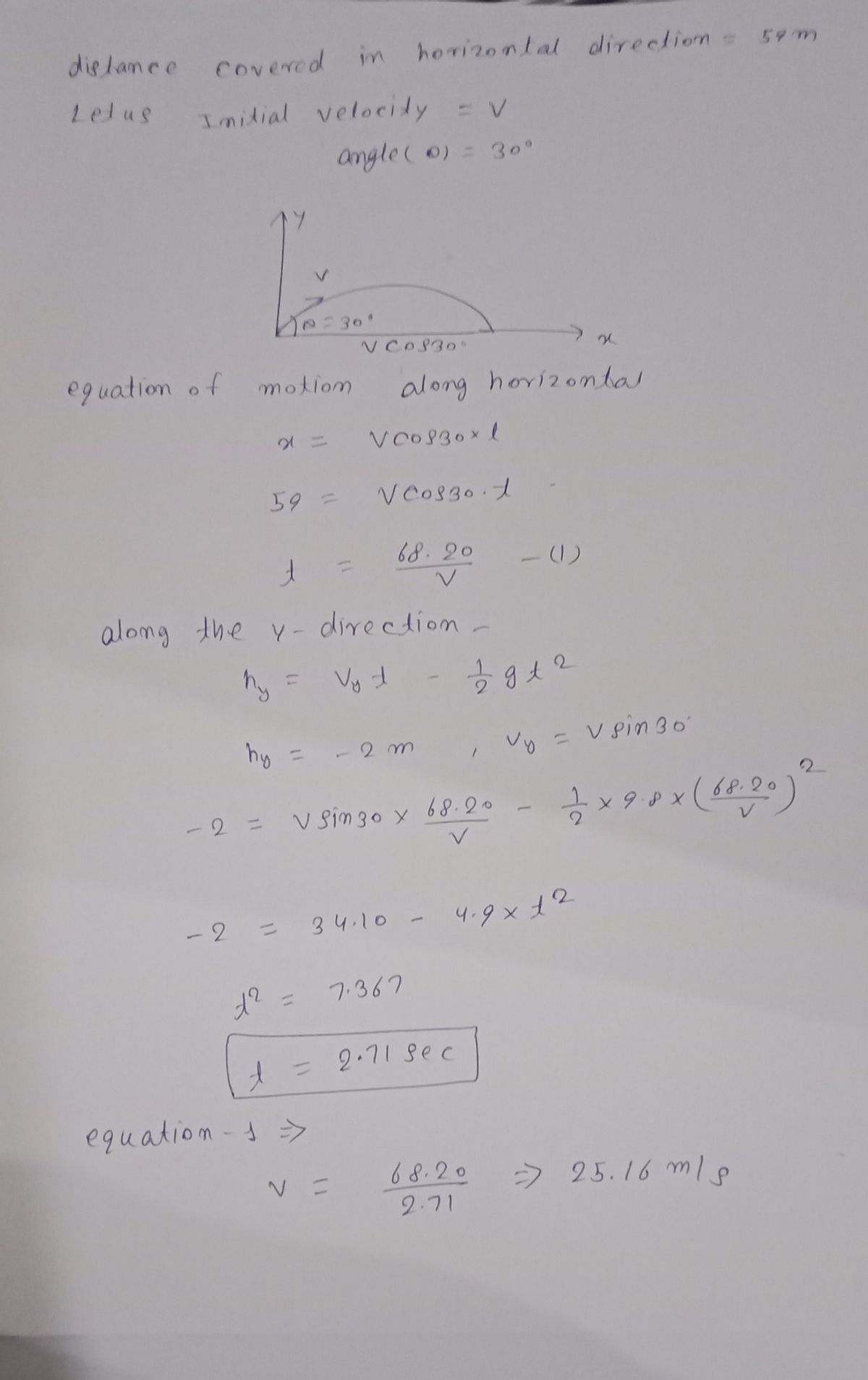 Physics homework question answer, step 1, image 1