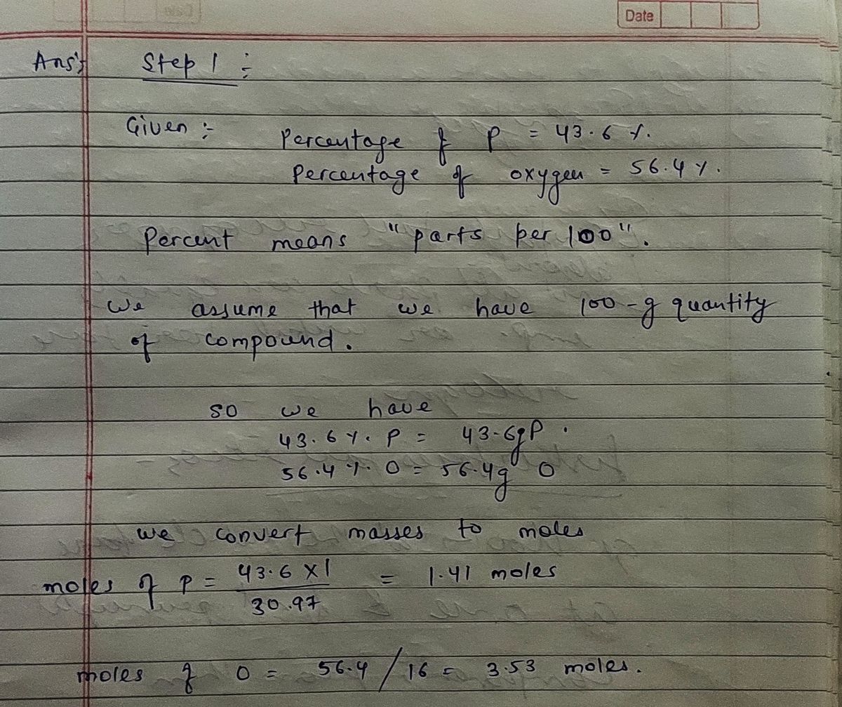 Chemistry homework question answer, step 1, image 1