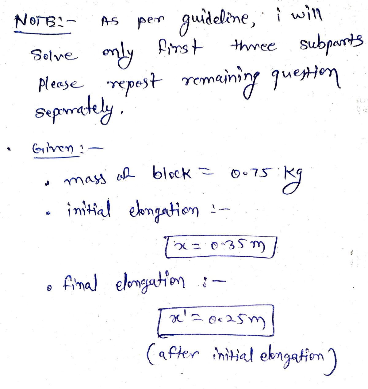 Physics homework question answer, step 1, image 1