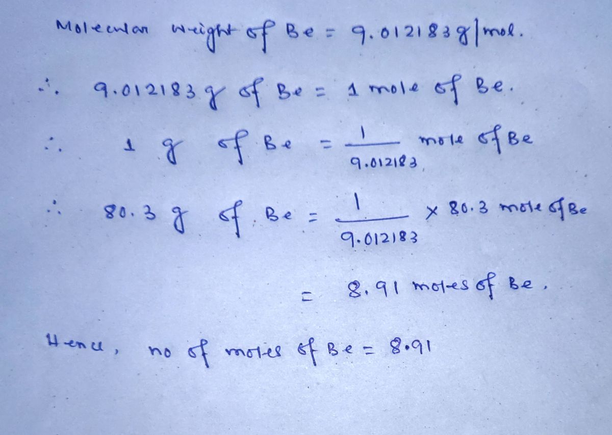 Chemistry homework question answer, step 1, image 1