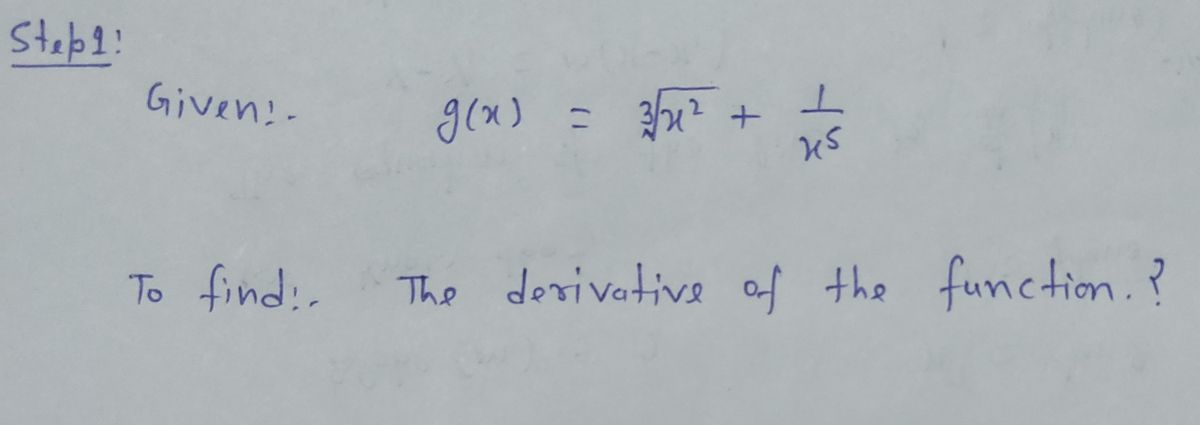 Calculus homework question answer, step 1, image 1