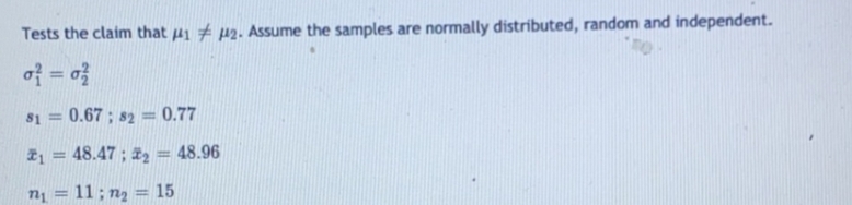 Statistics homework question answer, step 1, image 1