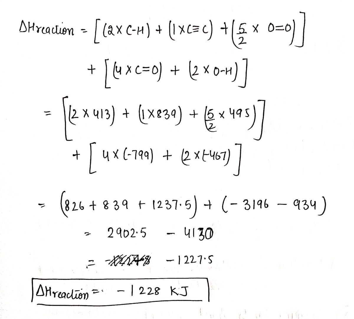 Answered 8. Using the following bond energies bartleby