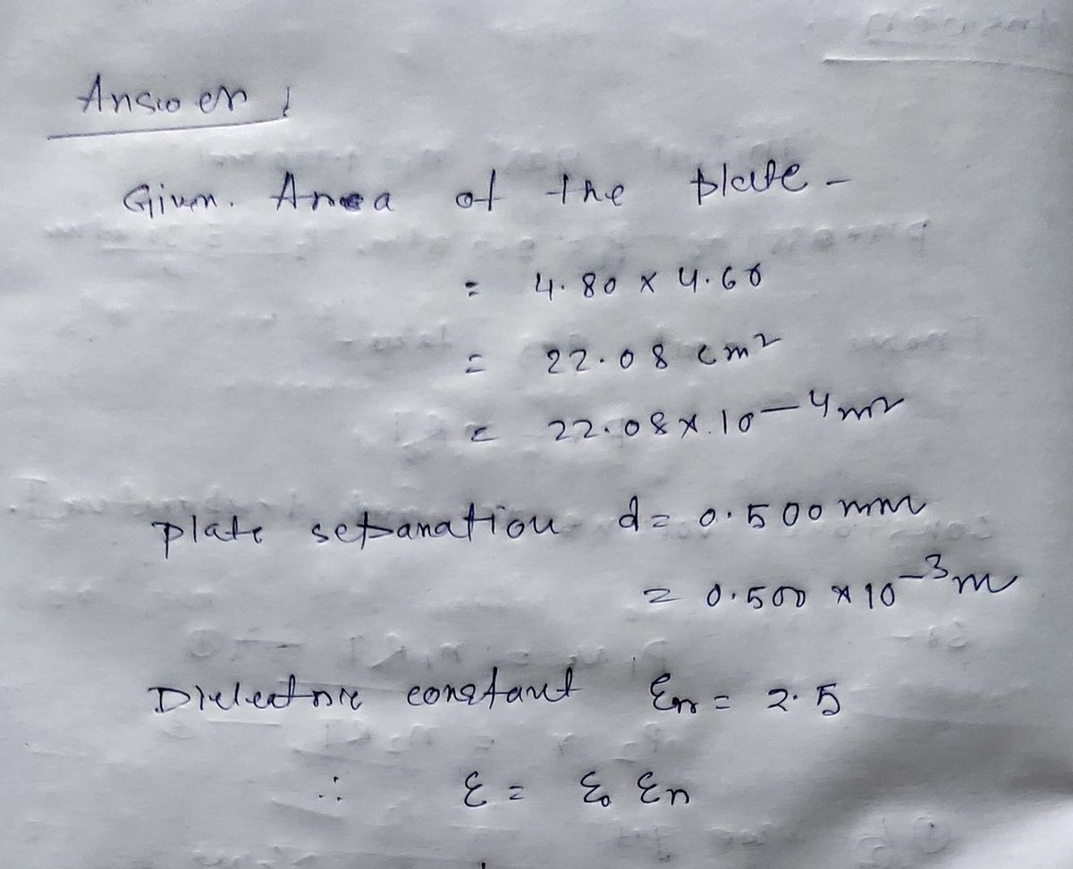 Physics homework question answer, step 1, image 1