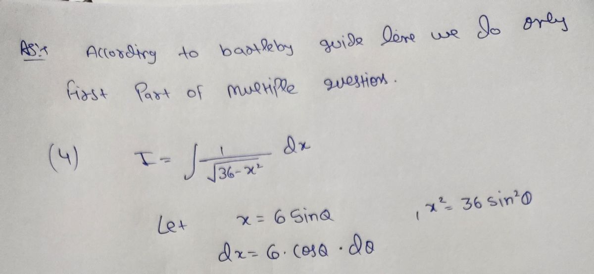 Calculus homework question answer, step 1, image 1