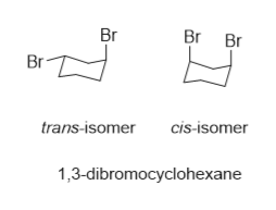 Br Br
Br
Br7
cis-isomer
trans-isomer
1,3-dibromocyclohexane
