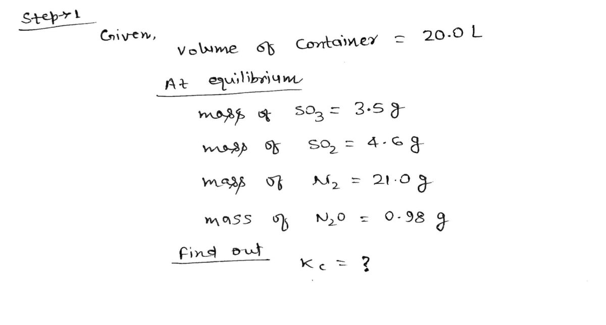 Chemistry homework question answer, step 1, image 1