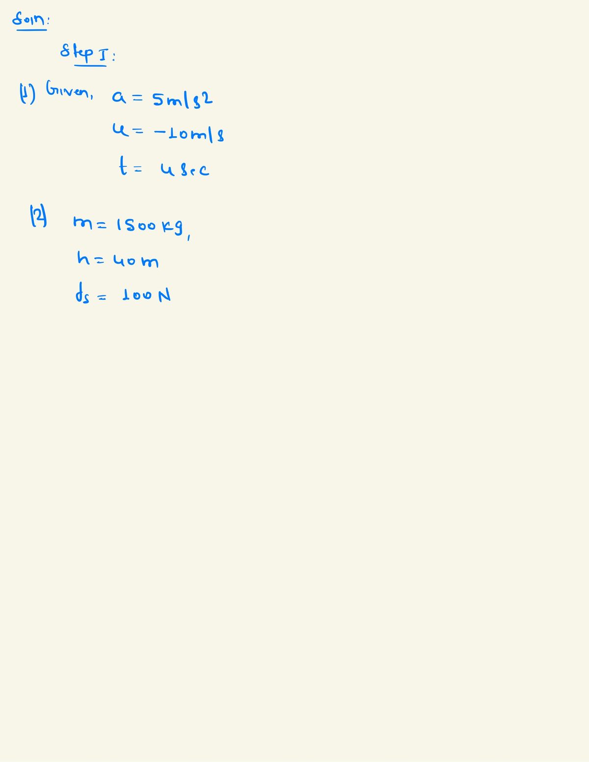 Physics homework question answer, step 1, image 1