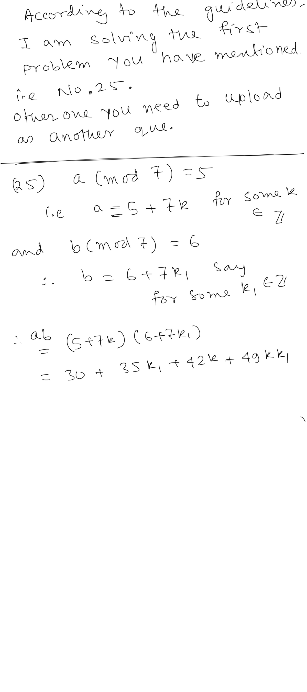 Advanced Math homework question answer, step 1, image 1