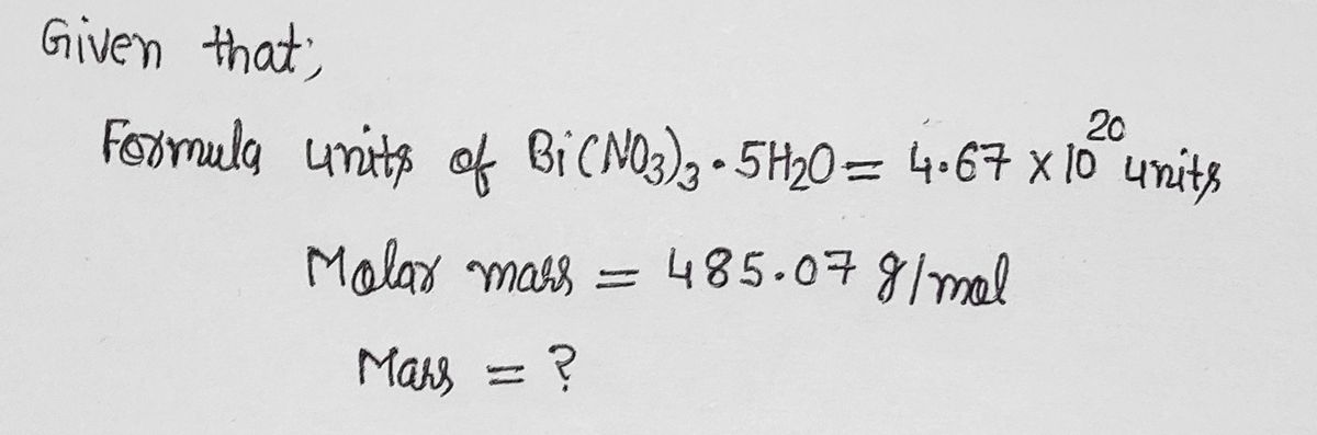 Chemistry homework question answer, step 1, image 1