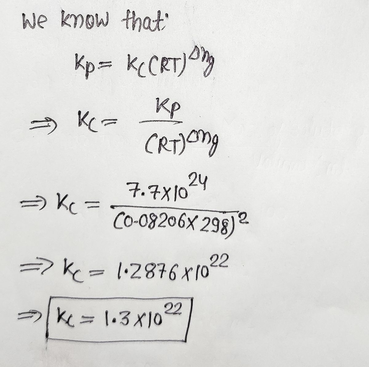 Answered: Calculate Kc or Kp:…