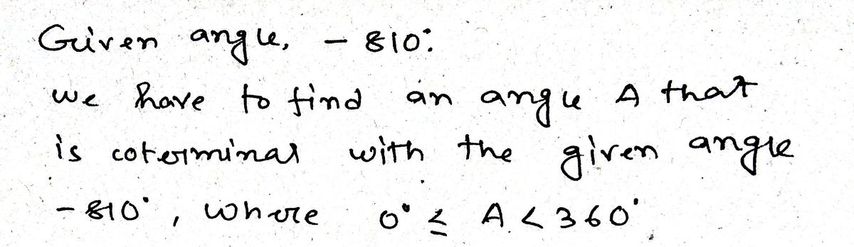 Trigonometry homework question answer, step 1, image 1