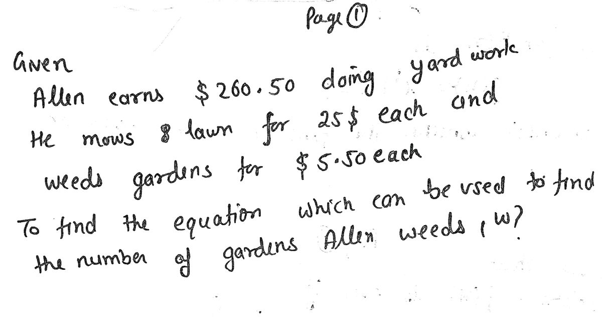 Algebra homework question answer, step 1, image 1