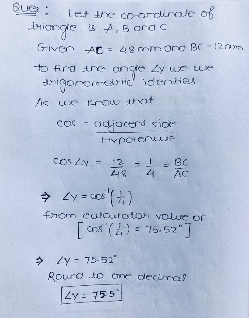 Trigonometry homework question answer, step 1, image 2