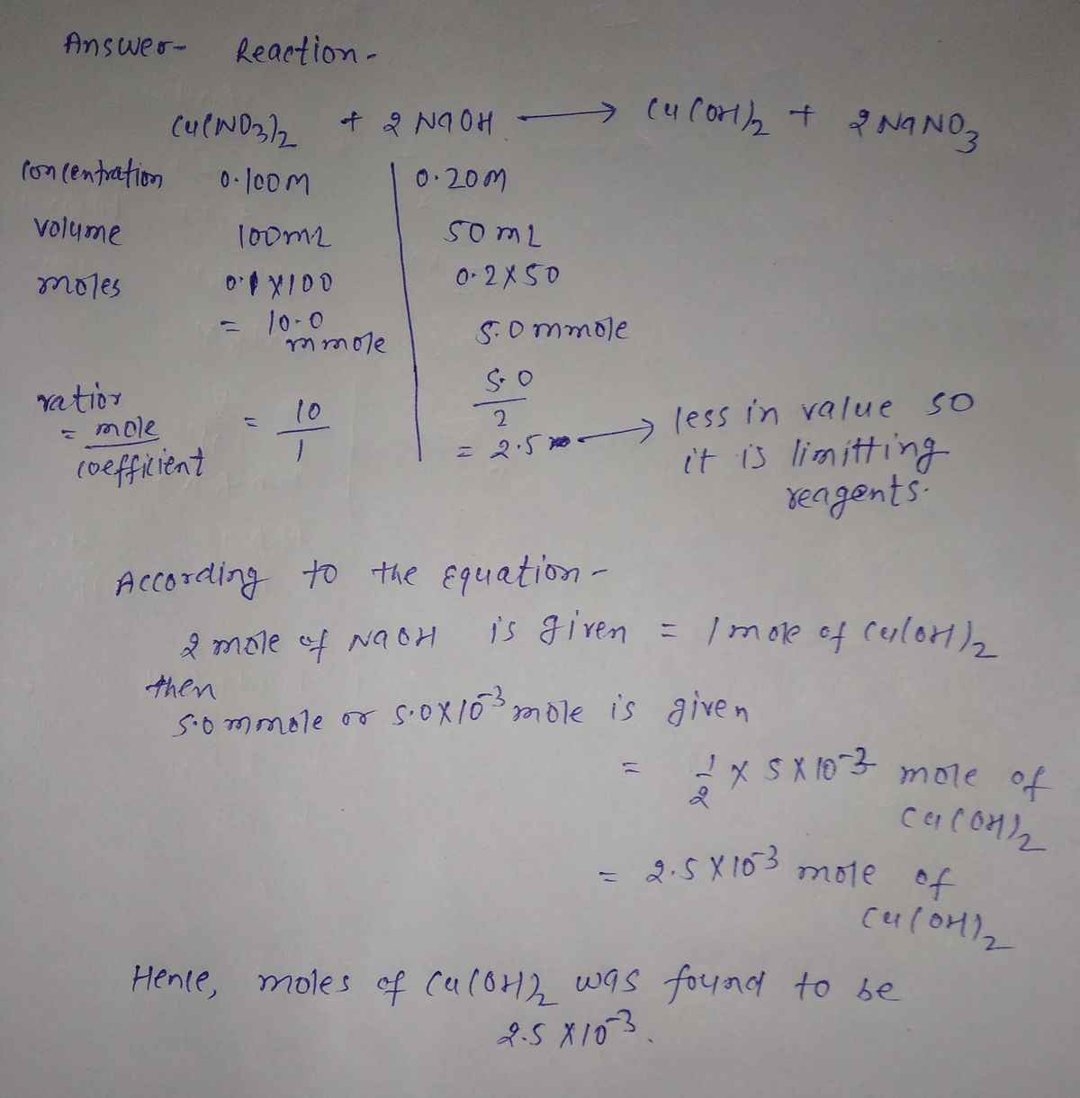 Chemistry homework question answer, step 1, image 1