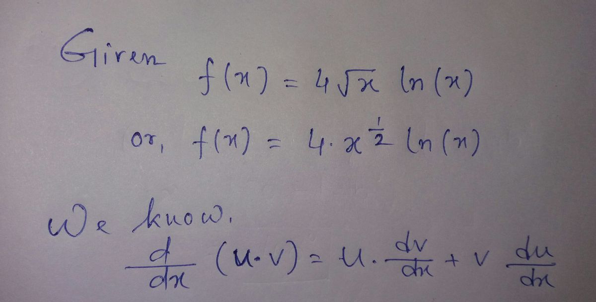 Calculus homework question answer, step 1, image 1