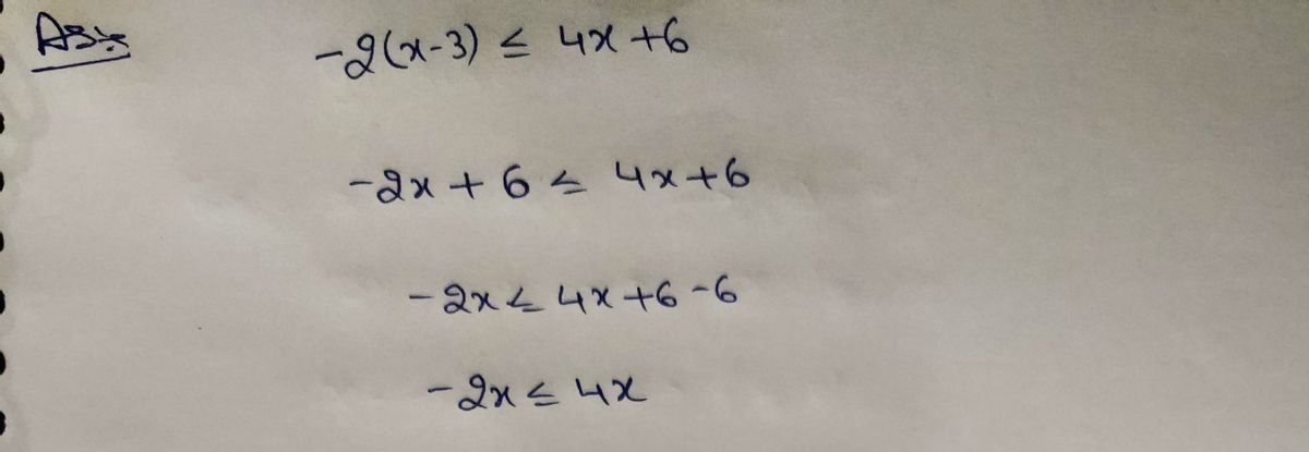 Algebra homework question answer, step 1, image 1