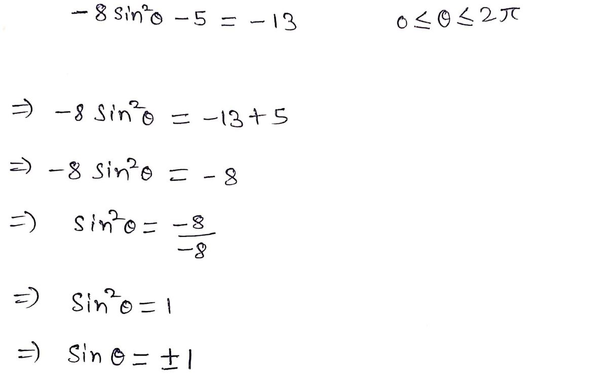 Trigonometry homework question answer, step 1, image 1