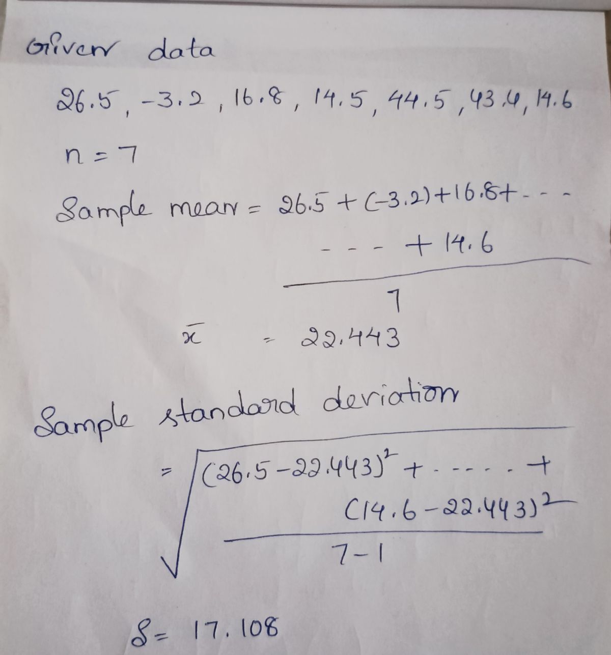 Statistics homework question answer, step 1, image 1