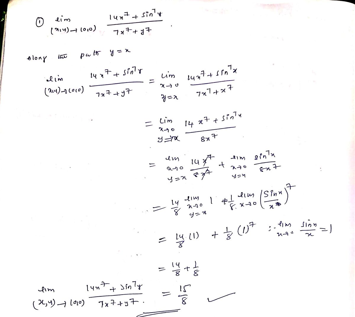 Calculus homework question answer, step 1, image 1