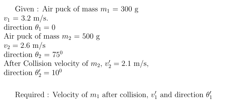 Physics homework question answer, step 1, image 1