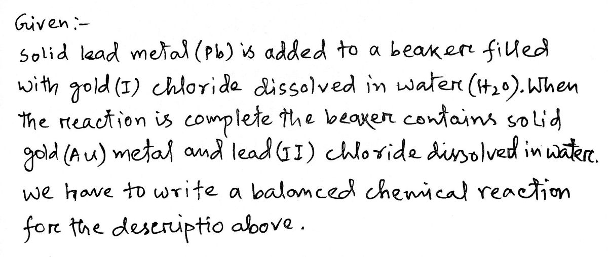 Chemistry homework question answer, step 1, image 1