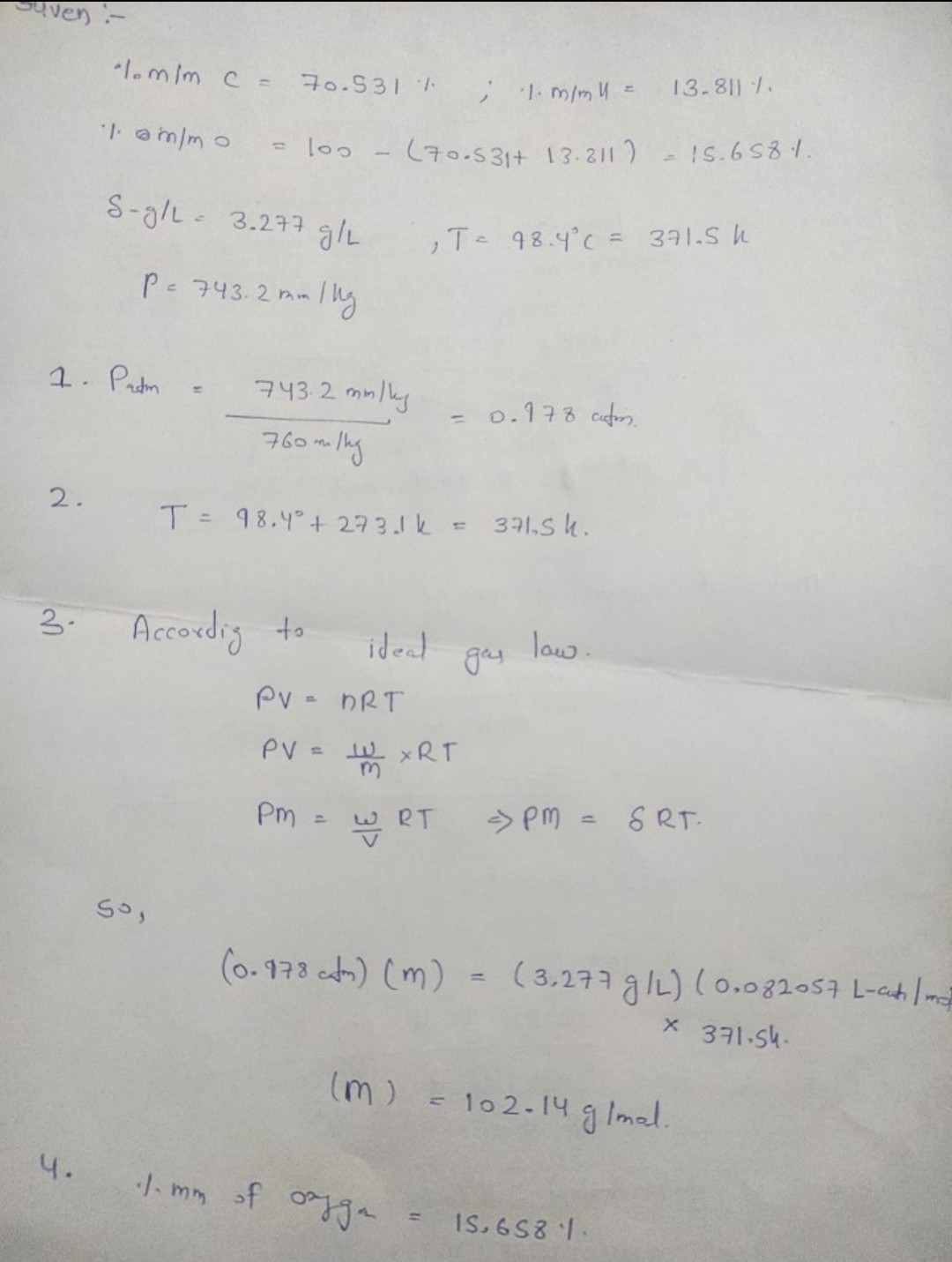 Chemistry homework question answer, step 1, image 1