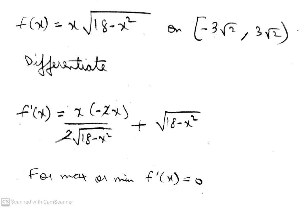 Calculus homework question answer, step 1, image 1