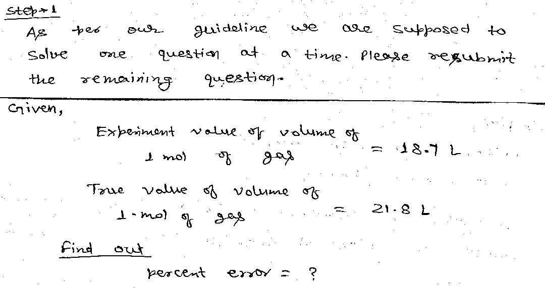 Chemistry homework question answer, step 1, image 1