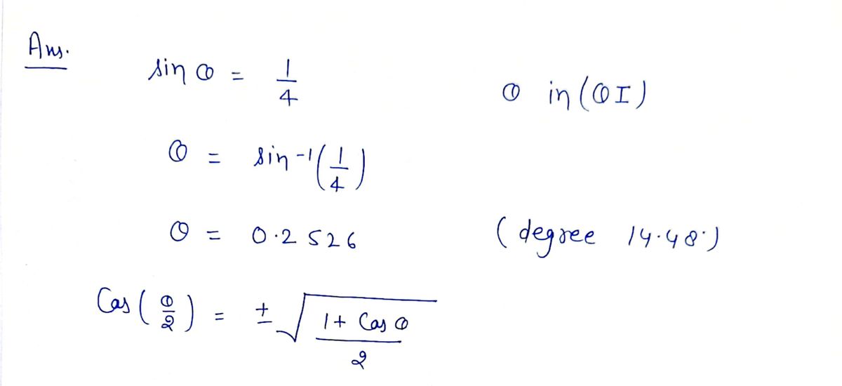 Trigonometry homework question answer, step 1, image 1