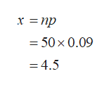 х %3D пр
= 50 x 0.09
=4.5
