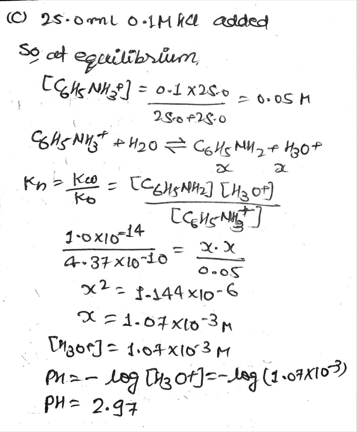 Answered C6H5NH2 H2O C6H5NH3 OH . bartleby