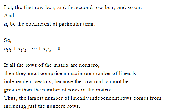 Answered Prove that the nonzero rows of a matrix bartleby