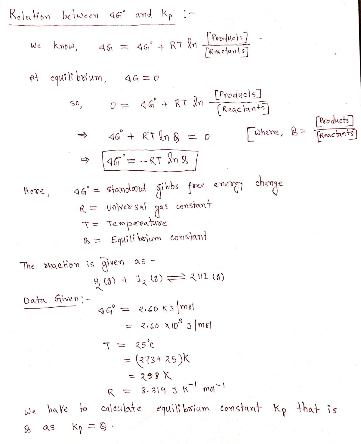 Answered Calculate the Kp for the following bartleby