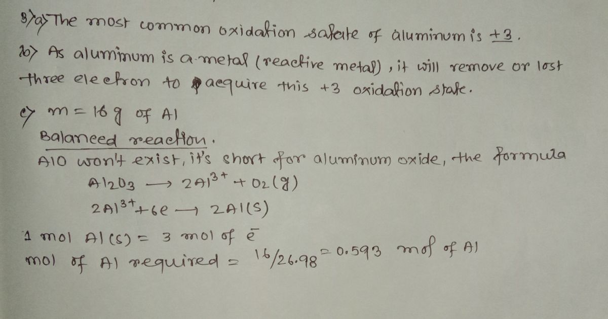 Chemistry homework question answer, step 1, image 1