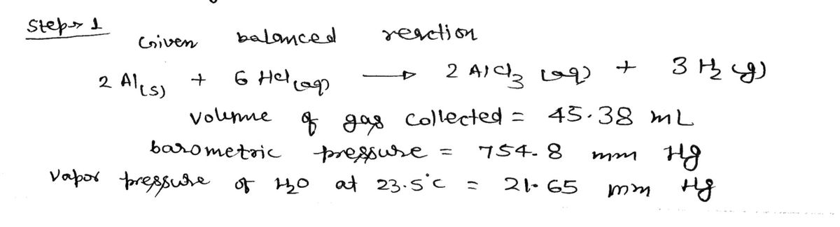 Chemistry homework question answer, step 1, image 1