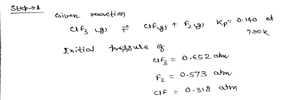 Chemistry homework question answer, step 1, image 1