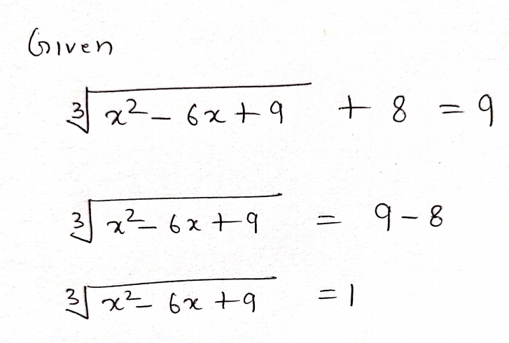 Algebra homework question answer, step 1, image 1