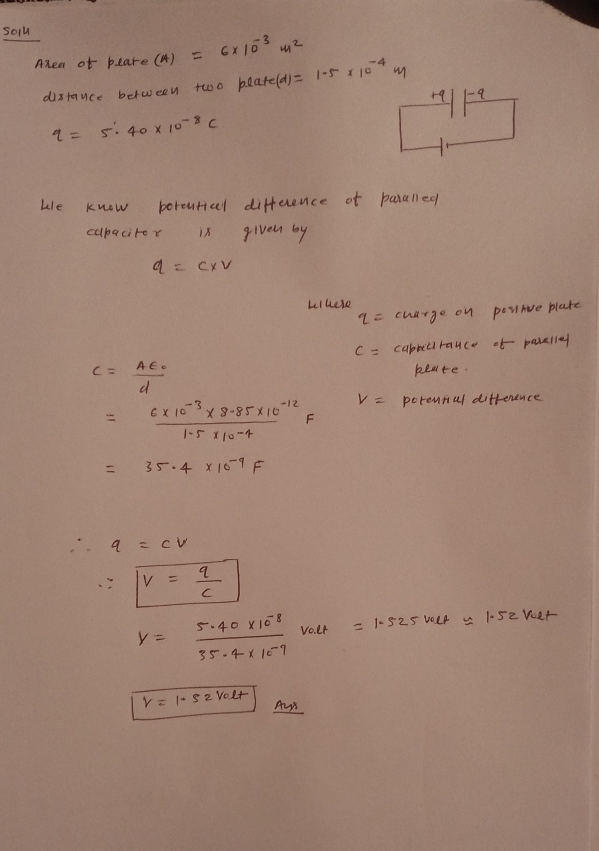 Physics homework question answer, step 1, image 1